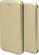 iNOS Curved M-Folio Book Δερματίνης Χρυσό (Galaxy A71)