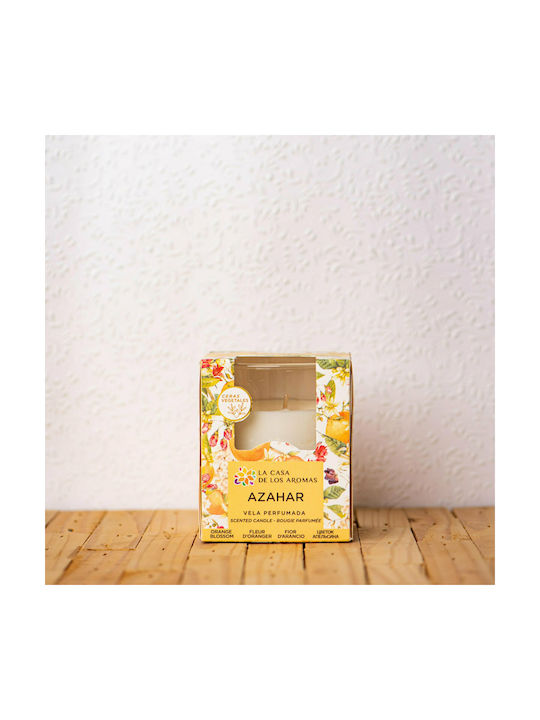 La Casa de los Aromas Scented Candle Jar with Scent Orange Blossom White 140gr 1pcs