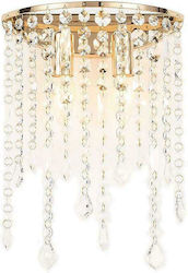 Fan Europe Breeze Vintage Mount Crystal Ceiling Light E14 25cm Gold I-BREEZE/AP2 ORO
