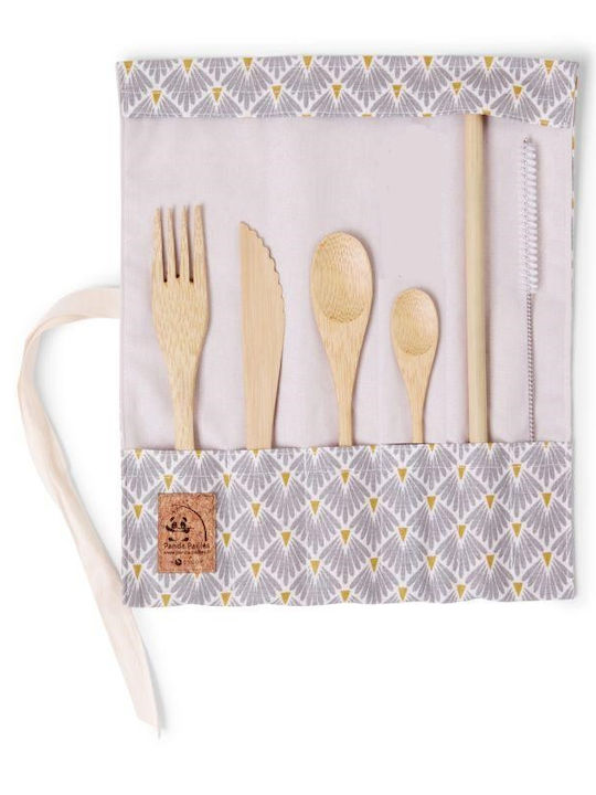 Panda Pailles Besteckset Beige 6Stück
