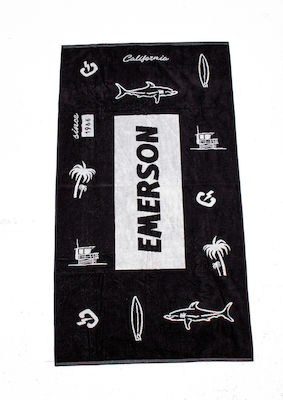 Emerson 192 Black Cotton Beach Towel 160x86cm