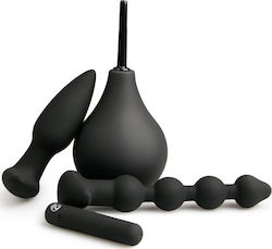 You2Toys Black Velvets Anal Kit Anal Plugs Set Black 15cm