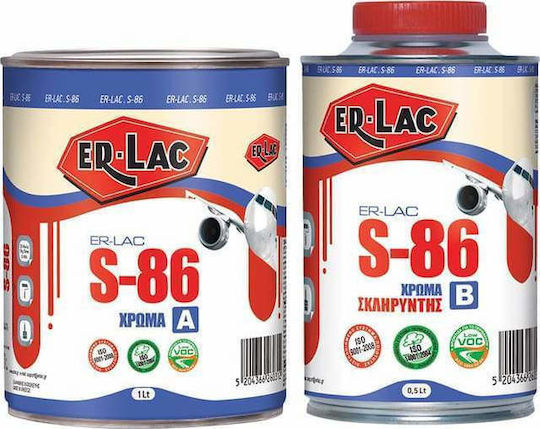 ER-LAC Χρώμα S-86 1.5lt Λευκό Ματ