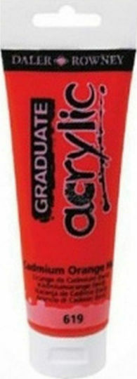 Daler Rowney Graduate Acrylic Acrylic Paint Set in Orange color Cadmium Orange 120ml 1pcs