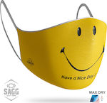 Sagg Cloth Face Mask Kids Yellow 1pcs