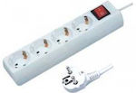 Power Strip with Surge Protection 4 Positions with Switch and Cable 1.5m