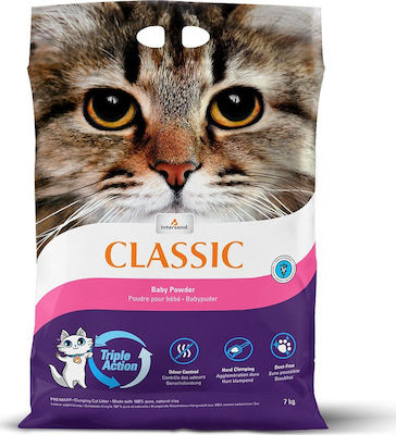 Intersand Classic Katzenstreu mit Duftstoff Babypuder 7kg