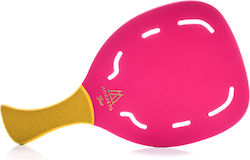 My Morseto Gold Beach Racket Pink with Slanted Handle Yellow