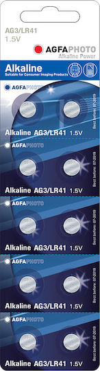 AgfaPhoto AG3 Batterien Alkalisch für Uhren LR41 1.5V 10Stück