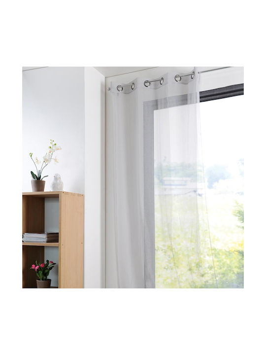 Κουρτίνα με Τρουκς S-F Monna Gris 135x260εκ.