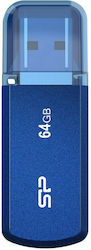 Silicon Power Helios 202 64GB USB 3.2 Μπλε