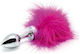 Rimba Bondage Play Butt Plug With Feather Small...