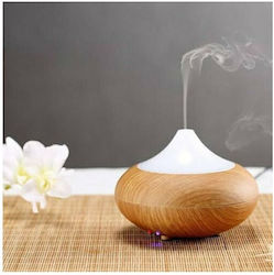 Led Συσκευή Αρωματοθεραπείας Υπερήχων Humidifier Καφέ 400ml