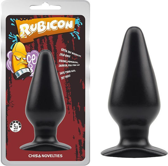 Chisa Novelties Rubicon Anal Plug Πρωκτική Σφήνα Large Black 14cm