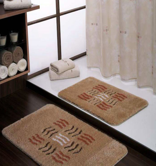 Sorema Badematte Synthetisch,Polyester/Cotton/Leather Rechteckig Vision Beige 60x100cm