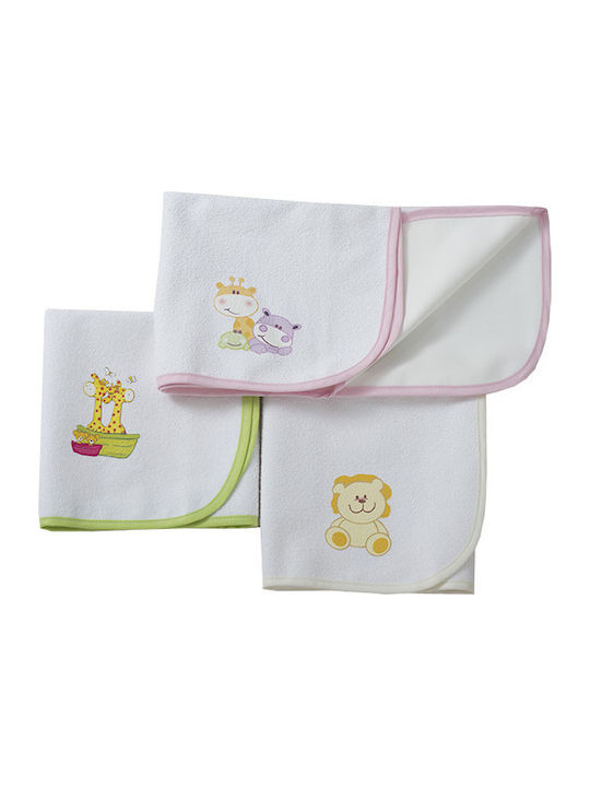 Mother Baby Giraffe Waterproof Changing Pads Pink 40x60cm. 3pcs