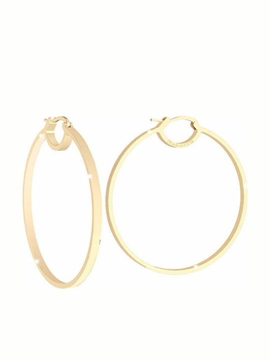 Rebecca Hollywood Stone 19 Earrings Hoops made of Silver Gold Plated with Stones