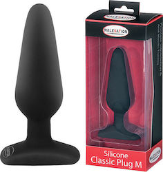 Malesation Silicone Classic Plug M Πρωκτική Σφήνα Μαύρη 12.5cm