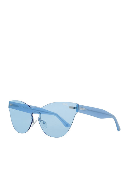 Victoria's Secret Women's Sunglasses with Blue Plastic Frame and Light Blue Lens PK0011 92V