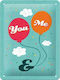 Nostalgic Art 3D Wanddekoration Schild You And Me Handgefertigt aus Metall 15x20cm