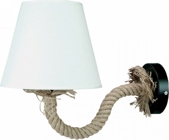 Inlight 43368 Vintage Lamp Wall with Socket E27 Black 30x26cm