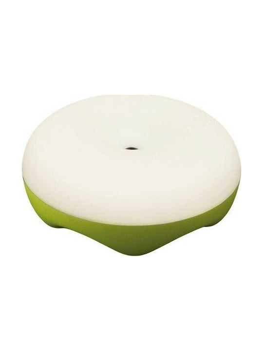 Fabas Luce Bluma Plastic Table Lamp LED with White Shade and Green Base