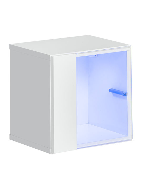 Swiss Mini Wall Living Room Display Cabinet White 30x30x30cm