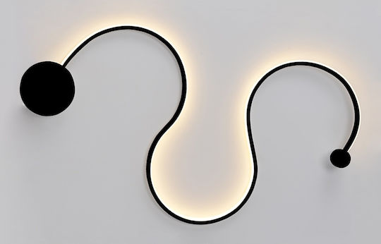 L2006B Modern Lamp Wall with Integrated LED Black 70x38cm