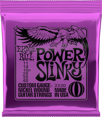 Ernie Ball Complete Set Nickel Wound String for Electric Guitar Slinky Power 11-48