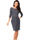 Purpless Summer Denim 3/4 Sleeve Maternity Mini Dress 6100 Blue