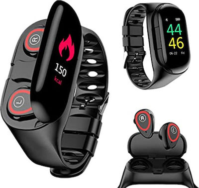 TWS 2in1 M1 Activity Tracker with Heart Rate Monitor Black