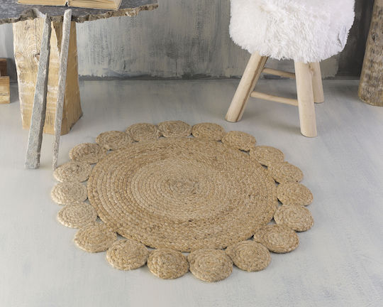 Rythmos Rattan Flower Καλοκαιρινό Ψάθινο Φ70cm Natural