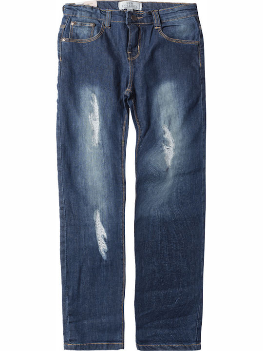 New College Pantaloni copii din denim Albastru