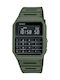 Casio Calculator Digital Watch Battery with Green Rubber Strap