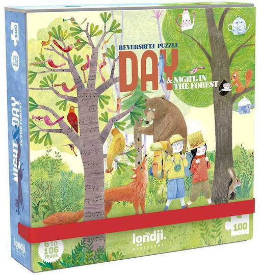Παιδικό Puzzle Day, Night in the Forest για 6+ Ετών 100pcs Londji
