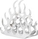 vidaXL Freistehend Flaschenhalter Metallisch für 11 Flaschen Silber 61x14x53εκ.