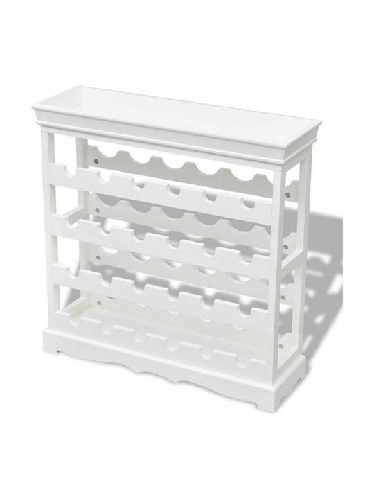 vidaXL Abreu Freistehend Weinkeller Hölzernes für 24 Flaschen Weiß 70x22.5x70.5εκ.