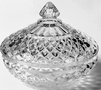 Cristal D' Arques Φοντανιέρα Kristall mit Deckel 12x12cm Transparent
