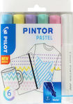 Pilot Pintor Fine Permanentmarker 1mm Mehrfarbig 6Stück