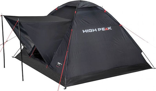 High Peak Beaver 3 Σκηνή Camping Igloo Μαύρη με Διπλό Πανί 3 Εποχών για 3 Άτομα 200x180x120εκ.