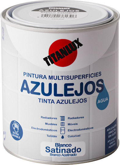 Titanlux Σμάλτο Azulejos 0.75lt Λευκό Σατινέ