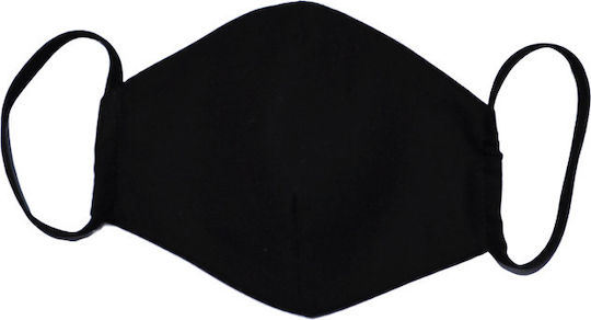 Mc Decor Υφασμάτινη Μάσκα Προστασίας Zero Black Oval Μάσκα Προστασίας Υφασμάτινη Μαύρη MCD.MP.009 1τμχ