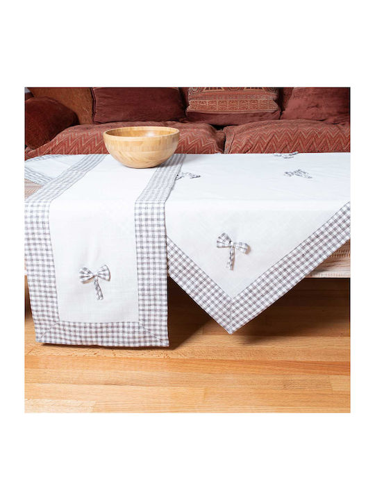 Silk Fashion Bow Cotton & Polyester Tablecloth 2 90x90cm