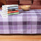 Silk Fashion 3702 Cotton & Polyester Checkered Tablecloth Γκρι 140x140cm