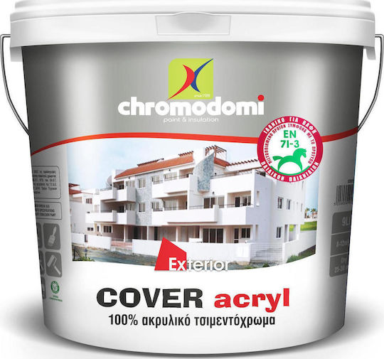 Χρωμοδομή Cover Acryl Τσιμεντόχρωμα Ακρυλικό Γκρι 3lt