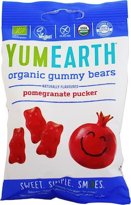 YumEarth Organic Gummy Bears με Γεύση Ρόδι 50gr