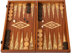 Manopoulos Mahoni mit Olive Backgammon 48x48cm
