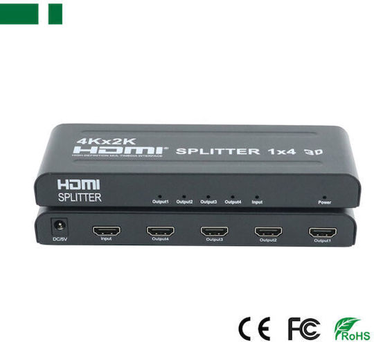 Anga PS-1004-4K 1 to 4 HDMI Splitter 371-075
