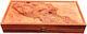 Manopoulos Olive Handmade Backgammon Olive Wood with Checkers 48x48cm