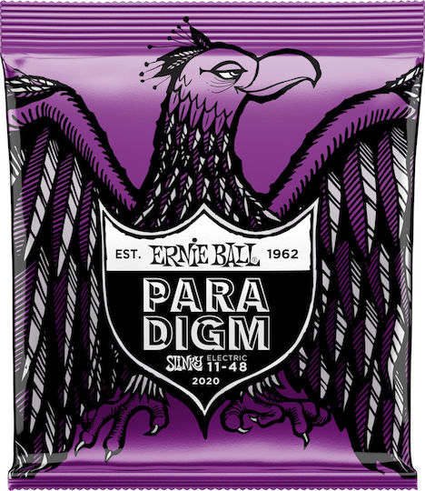 Ernie Ball Slinky Paradigm Set of Steel Electric Guitar Strings 11 - 48 Power